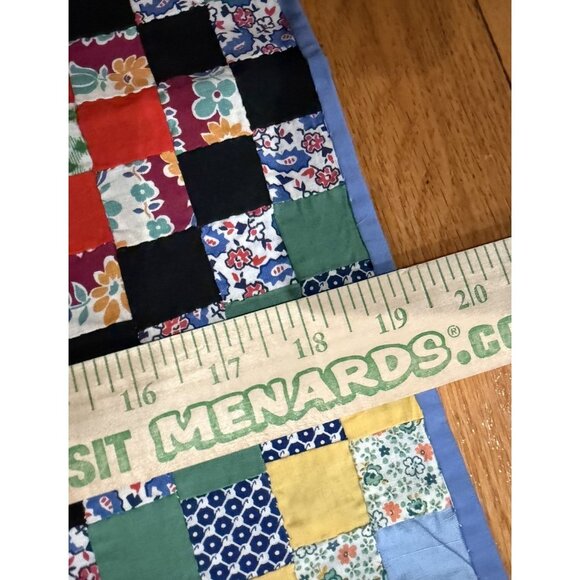 Doll/Tabletop Handmade Block Quilt 19.5” x 19.5” - Picture 8 of 10